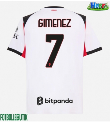 AC Milan Santiago Gimenez #7 Bortatröja 2025-26 Kortärmad